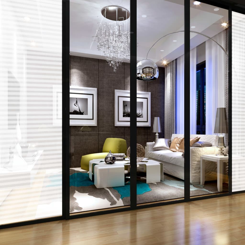 Frosted Privacy Window Film Adhesive Stripes 0.9x50 m